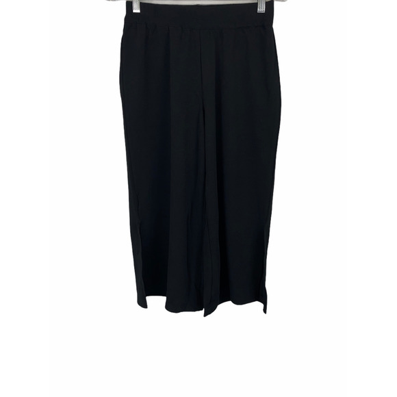 Joan Rivers Petite Length Textured Knit Pull-on Gaucho Pants Black PXS Size - Picture 1 of 2